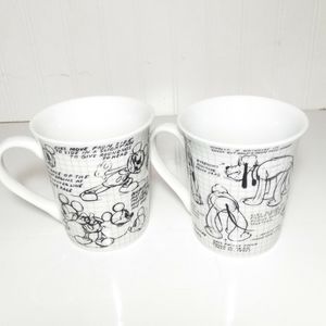 Disney Mickey Mouse Sketch 2 set Mugs NEW
